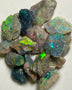 Reds of Lightning Ridge Dark base & Crystal 51.00cts Reds & Multicolours to chase ? Plenty potential  18x12x3 to 9x6x4mm