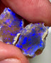 Lightning Ridge Rough Opal 18.5cts Stunning Dark Crystal Knobby Split with Deep bars with Vibrant Blues 18x10x9mm to 16x12x7mm WAD33