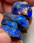 Lightning Ridge opal rough 36.00cts Blues on Black Stack 34x27x7mm x15x7x5mm NSW077