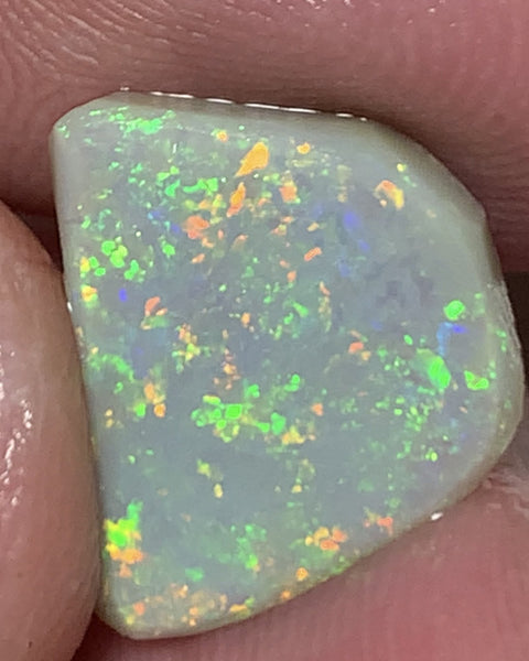 Lightning Ridge Rough / Rub Grey Crystal opal Miners Bench® 3.4cts Clean & Amazing Multifires 14x12x3mm WSV20