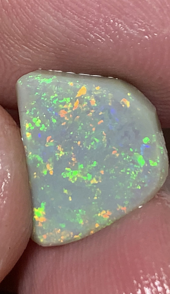 Lightning Ridge Rough / Rub Grey Crystal opal Miners Bench® 3.4cts Clean & Amazing Multifires 14x12x3mm WSV20