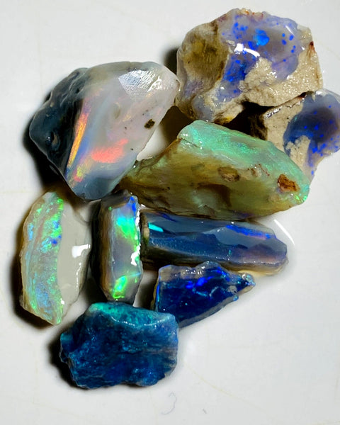 Lightning Ridge Rough Opal Parcel 28cts Cutters Select Bright Stunning colourful material to cut 16x12x7mm to 9x5x2mm WAA74