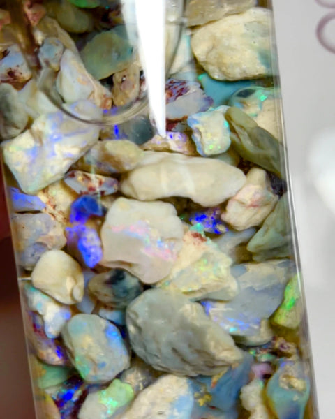 Lightning Ridge Rough Opal Parcel 295cts Beautiful Colourful Mixed rough lots colour/Multicolours & bars 20x8x4mm to 5x4x2mm 1014