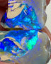 Lightning Ridge Dark Crystal knobby opal rough rub split 37.00cts Amazing Exotic Bright Greens & Blues to cut 22x13x11 & 17x12x10mm  NSW095