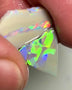 Lightning Ridge Rough Opal 3.25cts Rubs Seam Pair Bright Multifires & gorgeous patterns 10x10x2mm & 15x8x1mm SKU#0012