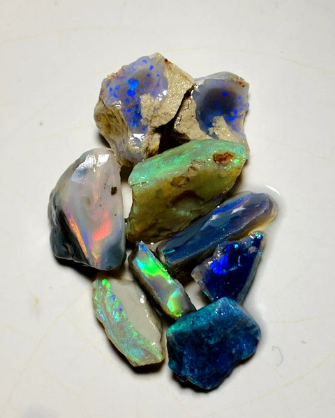 Lightning Ridge Rough Opal Parcel 28cts Cutters Select Bright Stunning colourful material to cut 16x12x7mm to 9x5x2mm WAA74