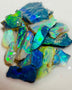 Mulga® Cutters Select Seam opal rough n Rubs 33cts Gem Bright Multicolours here 17x12x3mm to 6x4x1mm MFB23