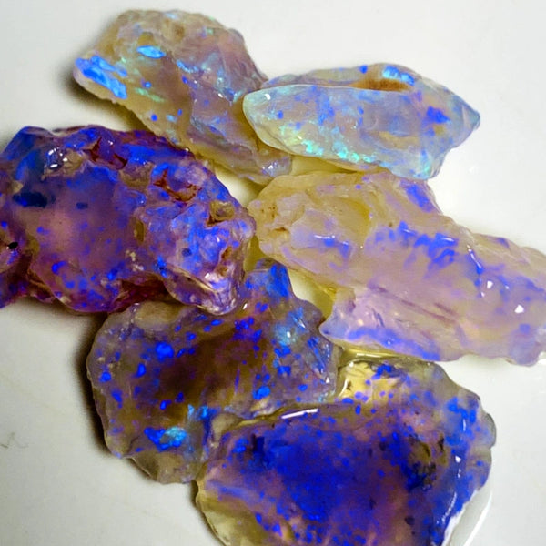 Lightning Ridge Rough Opal Parcel 28cts Cutters Select Crystal bright & colourful material to cut 20x10x7mm to 14x7x3mm WAC03