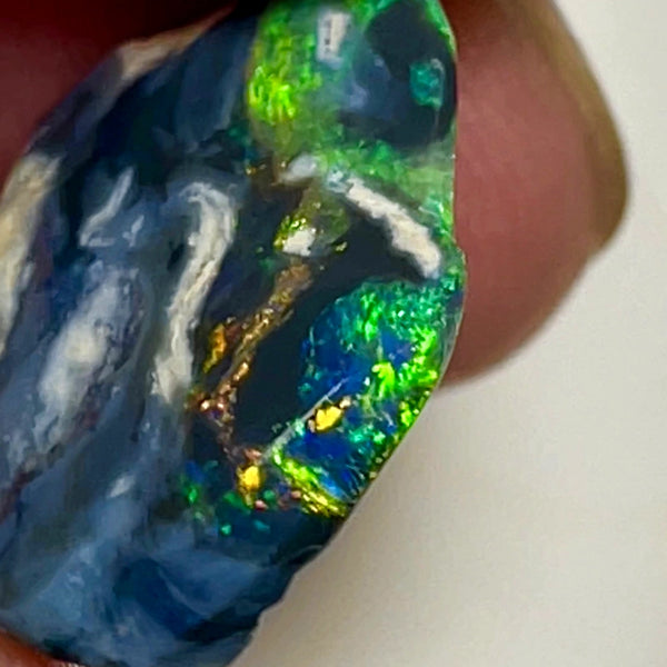 Lightning Ridge Black Opal Rough/Rub From the Miners Bench® 11.4cts Gorgeous Very Multi fires 19x18x6mm WAD51