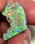 Lightning Ridge Opal Rough n Rub Single Dark Base Crystal 13cts Showing nice Bright Multifires   25.000 x 20.000 x 4.000 mm WAE66