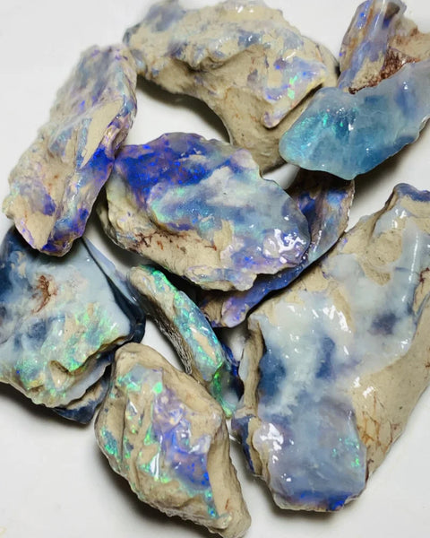 Lightning Ridge Rough Dark & Crystal Very Bright Opal Parcel 85cts Seam Lots of Potential & Cutters Lots bright colours & bars 30x15x6mm to 15x8x2mm WSZ18