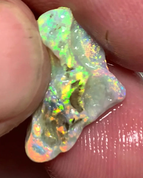 Lightning Ridge Rough Mulga® Crystal Opal Seam Cutters Candy® 4.5cts Exotic & Stunning Bright Cutters Gorgeous Multifires  19x10x5mm WSX78