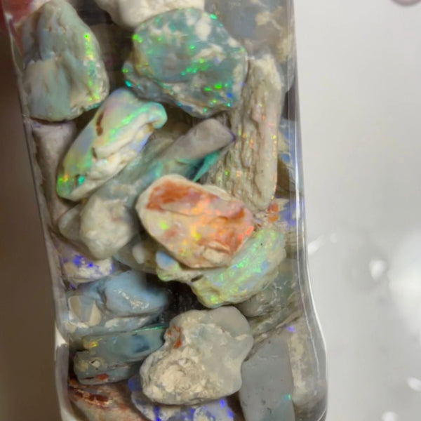 Lightning Ridge knobby opal rough 235cts Lots Multicolours to gamble 26x11x3 to 13x8x3mm NSW079 (jar not included)