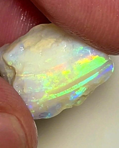 Lightning Ridge Rough Opal 8.75cts Stunning Light Crystal Base Cutters Candy® High Grade Bright Multifires in multi bars 17x13x7mm WAC43