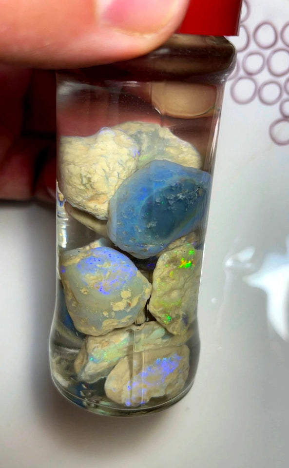 Lightning Ridge Rough Dark & Crystal Bright Opal Parcel 225cts Knobby Lots of Potential & Cutters bright Multi colours & bars 24x18x12mm to 21x16x4mm WAD5