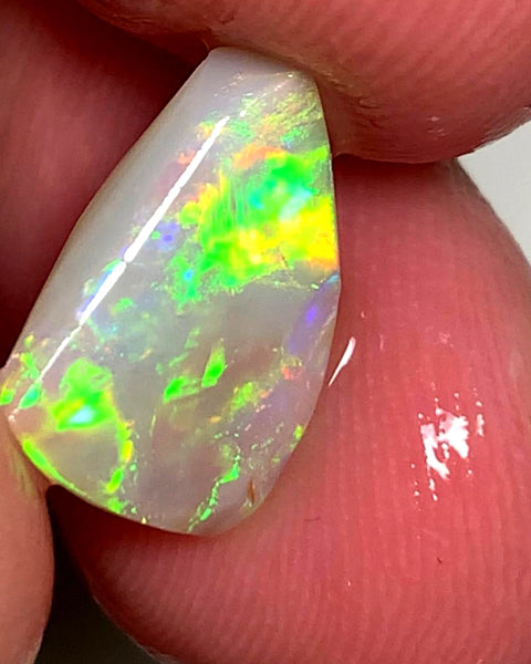 OPAL MONTH SPECIAL Lightning Ridge Rough / Rub /Preform Gem Dark opal Miners Bench® 3.1cts Gorgeous Bright Multifires & Pattern 14x10x3mm WSZ56