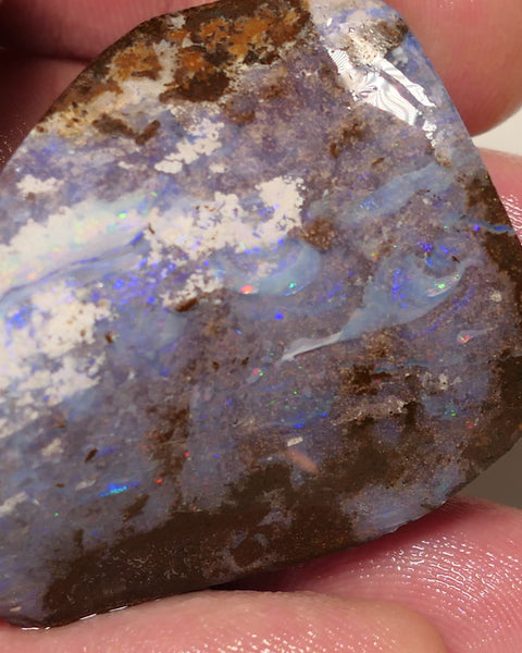 Queensland Boulder Matrix opal 180cts rough / Rub Koroit some fires 40x30x16mm 12APR