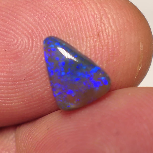 Australian Dark Crystal Opal Gemstone 1.15cts Gem Grade  N5 Body Tone B3 Brightness Stunning Blue fires 8x5x2mm WAC56