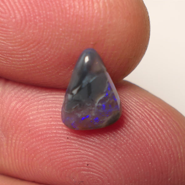 Australian Dark Crystal Opal Gemstone 1.15cts Gem Grade  N5 Body Tone B3 Brightness Stunning Blue fires 8x5x2mm WAC56