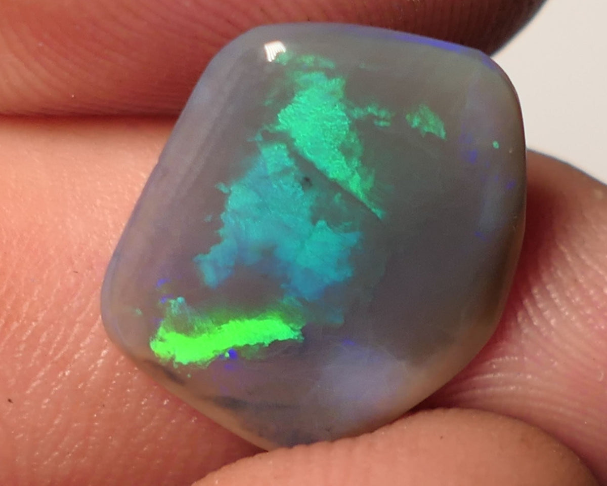 Lightning Ridge Dark Opal Gemstone Big 4.5cts Jewellery Grade  N5 Body Tone B3 Brightness Directional Broad Zones of Vibrant Multifires 15x13x3mm WAC64