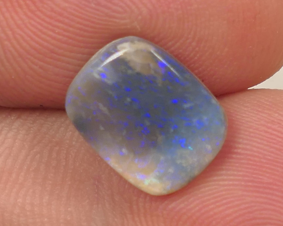 Lightning Ridge Dark Crystal opal Picture Stone Gemstone 3.7cts Polished ready for setting Nice Blue colours 12x9x4mm SKU#0406