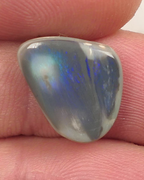 Lightning Ridge Dark Crystal opal Picture Stone Gemstone 4.65cts Polished ready for setting Some Blue colours 15x12x3.5mm SKU#0407