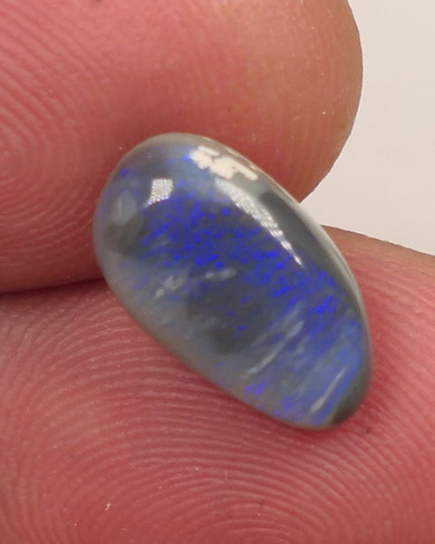 Lightning Ridge Dark Crystal opal Picture Stone Gemstone 2.7cts Polished ready for setting Nice Blue colours 13x7x3mm SKU#0403