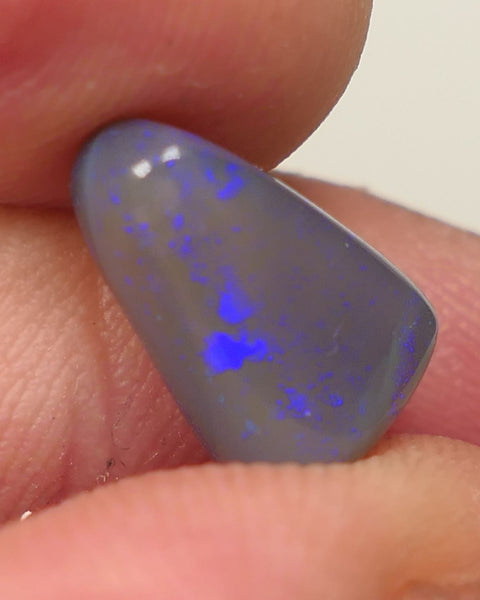 Lightning Ridge Dark Crystal opal Gemstone 3.3cts Polished ready for setting Some Nice Blue colours 12x8x5mm SKU#0444