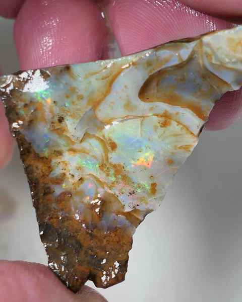 Queensland Boulder Matrix opal cts rough Koroit Multifires showing on the face 38x30x14mm 0530