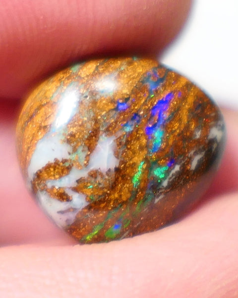 Winton Boulder Matrix Opal Gem stone 7.10cts Jewellery Grade N5 Body Tone B3 Brightness Stunning Display of Bright Blue Yellow & greens Fires 12.5x11.x6.4mm FB04