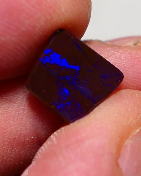 Australian Queensland Boulder opal Polished Gemstone 3.10cts Gem Bright gorgeous blue fires From Winton 11x10x3mm BO009