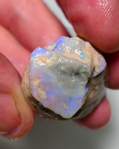 Lightning Ridge Rough Opal 62cts Formation showing nice Blue fires 27x26x19mm 1202