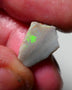 Lightning Ridge Rough Opal 9.70cts Dark Seam showing nice Bright Green Dominant colours 17x10x9mm 1307