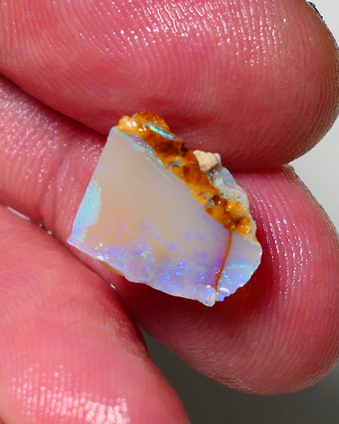 Lightning Ridge Rough Opal 7.50cts Crystal Seam Piece showing nice Bright Blue colours 14x11x9mm 1306