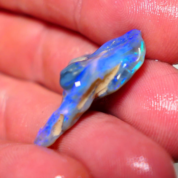 Lightning Ridge Rough Opal 15cts Nice sized Dark Crystal Seam Gorgeous Bright fires in bar to carve or cut 29x19x8mm 1315