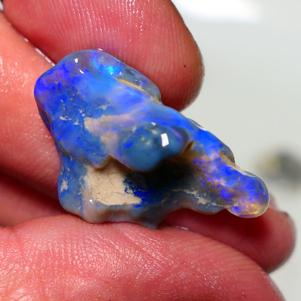 Lightning Ridge Rough Opal 15cts Nice sized Dark Crystal Seam Gorgeous Bright fires in bar to carve or cut 29x19x8mm 1315