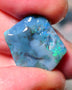 Mulga Rough Opal Gamble 11.35cts Dark Base Seam Green Dominant fires to Cut / carve & polish 18x16x6mm Auction NS140