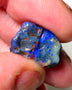 Lightning Ridge Rough Opal 7.85cts Black & Dark base opal showing nice Bright Fires 13x7x8mm to 14x10x5mm A1536