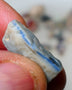 Lightning Ridge Rough Opal 12cts Dark Base Gamble Seam some bits fires in the bar 23x9x6mm Auction NS001