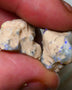 Lightning Ridge Rough Opal 38cts Dark Base Knobby split some bits blues fires 21x16x15mm & 1x16x10mm NS012Auction NS012