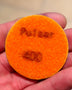 PULSAR DIAMOND™ 2"/50mm  LITTLE LAPPER™  Resin Diamond Hook & Loop back hard resin flat lap mini lapidary 400Grit ORANGE LL400