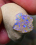 Lightning Ridge Rough Opal 35cts Bright blues/Green confetti pattern Crystal base Seam sat on host rock 25x20x17mm NS071