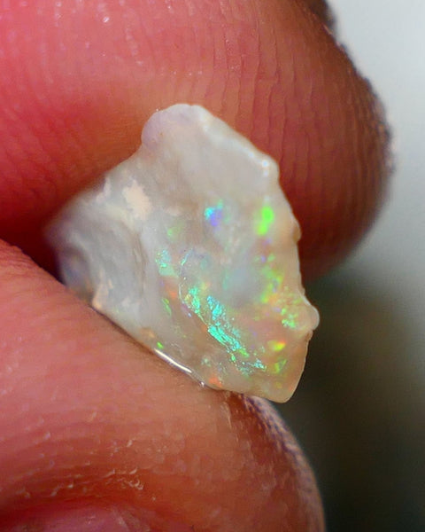 Lightning Ridge Rough Opal 1.75cts Crystal Seam showing Nice multi colours 14x10x2mm NS0079