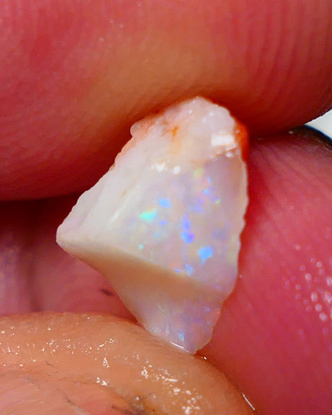 Coober Pedy Rough Opal 1.85cts White/Light Seam showing some nice multi colours 11x8x6mm NS078