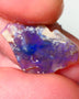 Mulga Rough Opal Gamble 3.50cts Dark Crystal Base Seam Blue fires to Cut / carve & polish 19x12x2mm Auction NS126