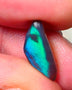 "Jelly Bean" Black Crystal Opal Miners Bench® Knobby Rough Rub 4.00cts Directional but sexy Green/Teal/Blue/Red Broad zones of colour 17x7x6mm NSW020