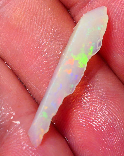 Coober Pedy Opal Rough Slice / Rub Light base 3cts Rainbow of Bright Multicolours 30x6x3mm NS139