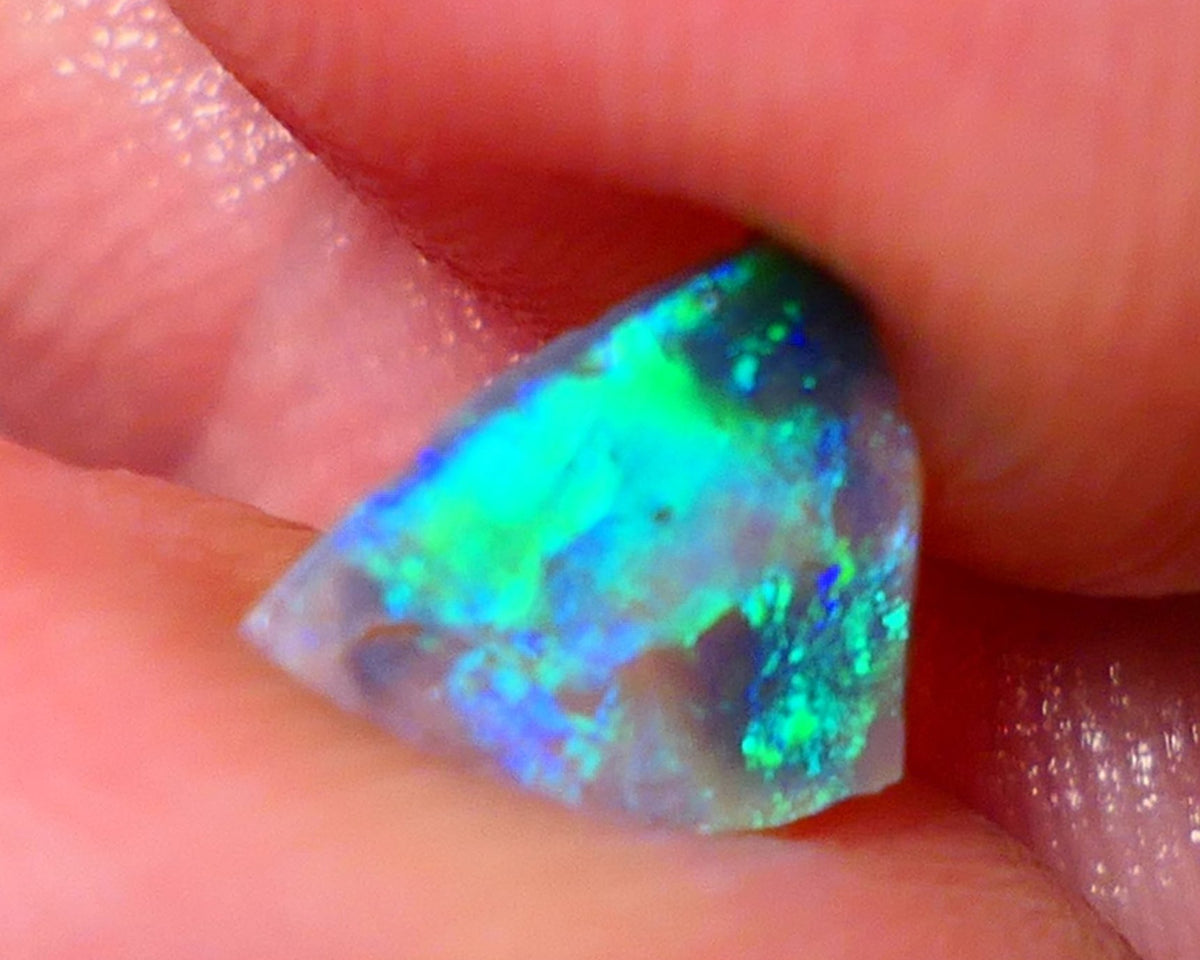 Mulga® Rough Rub Opal 0.50cts Dark Crystal Base Seam Totally Amazing Bling Brightness electric Multifires Suits Inlay 9x6x1mm NSW023