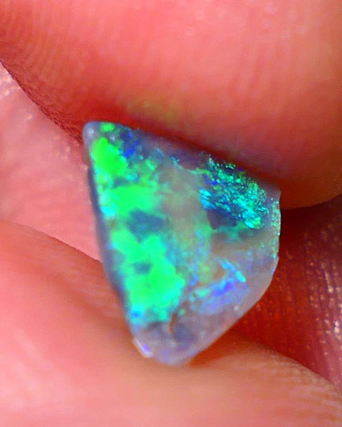 Mulga® Rough Rub Opal 0.50cts Dark Crystal Base Seam Totally Amazing Bling Brightness electric Multifires Suits Inlay 9x6x1mm NSW023