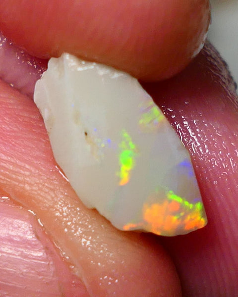 Lightning Ridge Rough / Rub Seam opal Miners Bench® 3.60cts Exotic Bright Yellow/Orange/Red M.Fires 14x7x6mm NS136